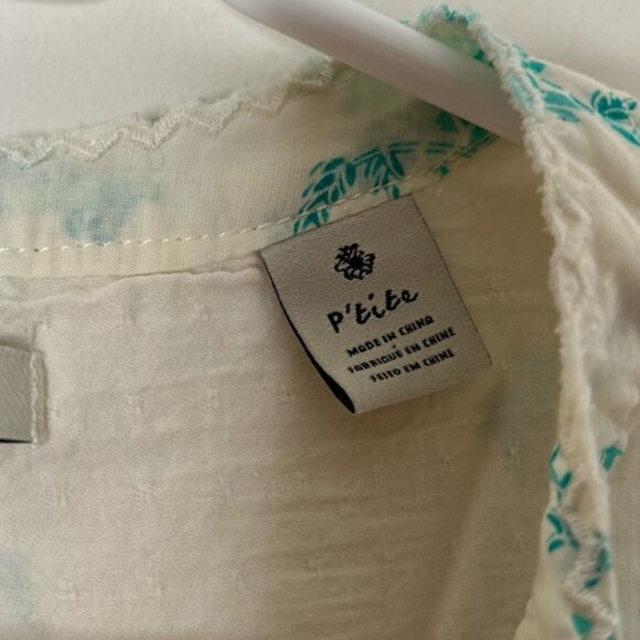 Scotch & Soda Women's Floral Blouse 3/4 length sleeve Button front Cream Size XS - Picture 8 of 11